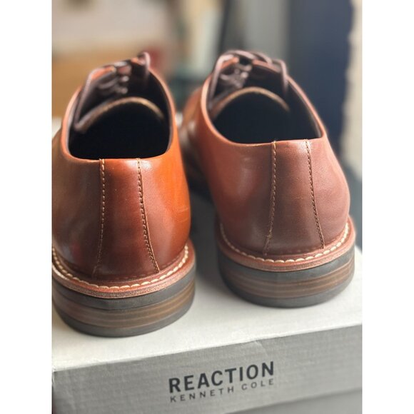 Kenneth Cole Reaction Men\'s Klay Flex Lace Up Dress Shoes Cognac Leather main image 7